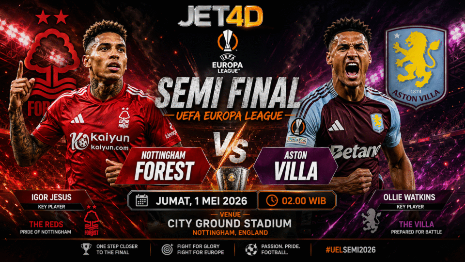 PREDIKSI JET4D UEL: NOTTINGHAM FOREST VS ASTON VILLA